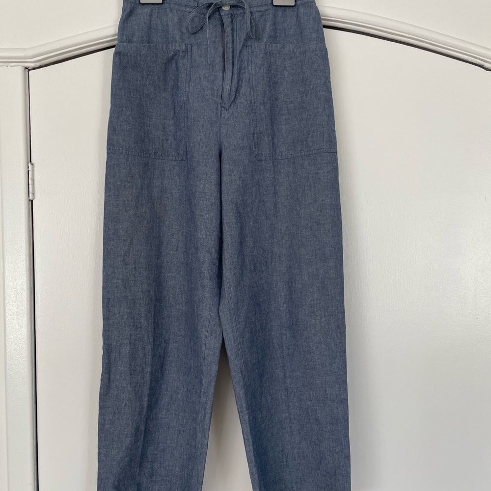 Cambridge Blue 100% Cotton wide leg pants size sm/med